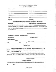 thumbnail of Expungement Application