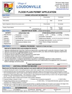 thumbnail of Loudonville Flood Plain Permit Application